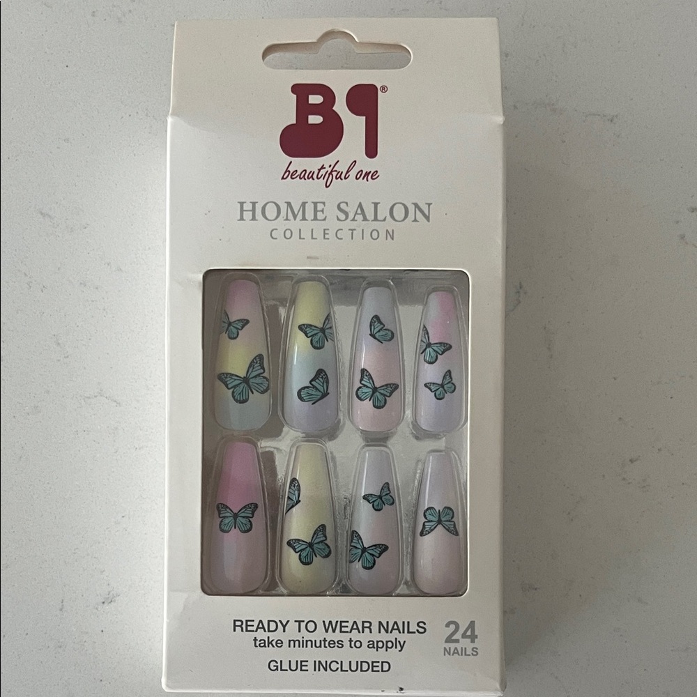 Butterfly Press-On Nails - Multicolor